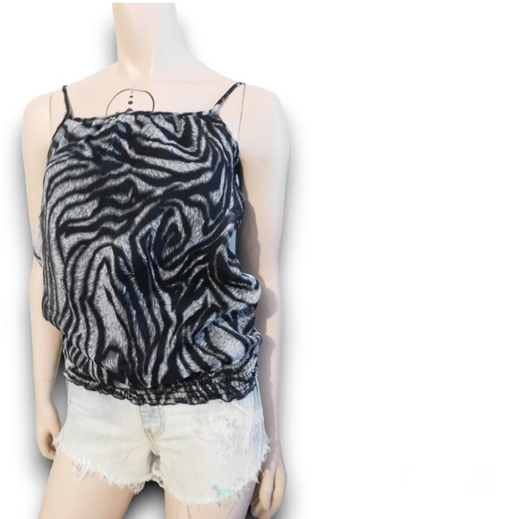 (2for20$) cuty top zebré , xsmall - small - Picture 1 of 4